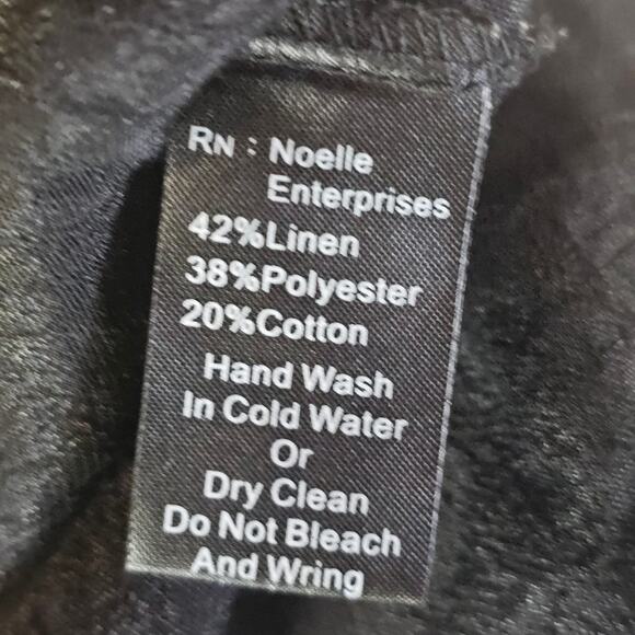 Noelle Knit Boho Sheer High Low Black Tank Dress Top V Neck Size S/M 3636 - Picture 4 of 6